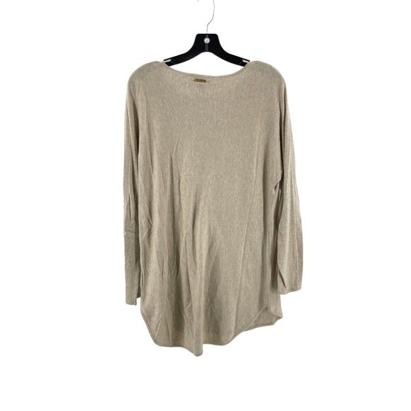 Michael Kors Women's Lightweight Beige Long Sleeve Knit Tunic Top Shirt Medium - Picture 5 of 10